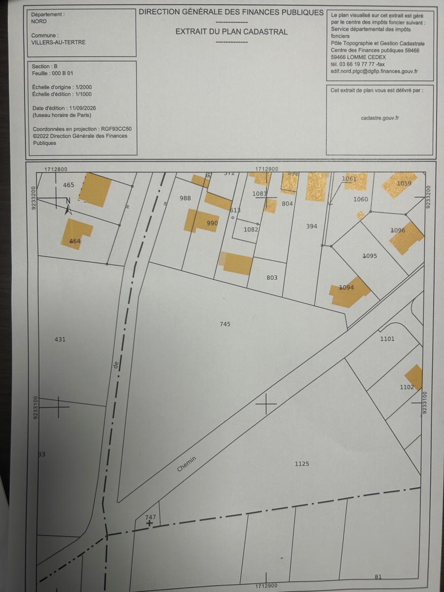 Terrain à bâtir à vendre à VILLERS-AU-TERTRE · 262 000 €