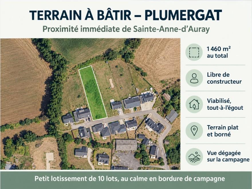 Terrain 1460 m² · à Plumergat · 161 900 €