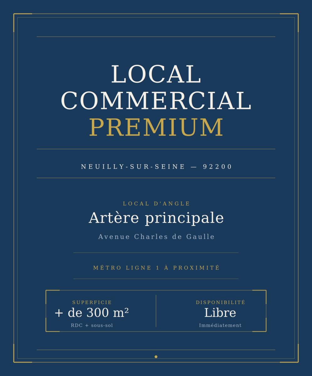 Local commercial 316 m² · à Neuilly-sur-Seine · 316,4 m² · 2 493 846 €