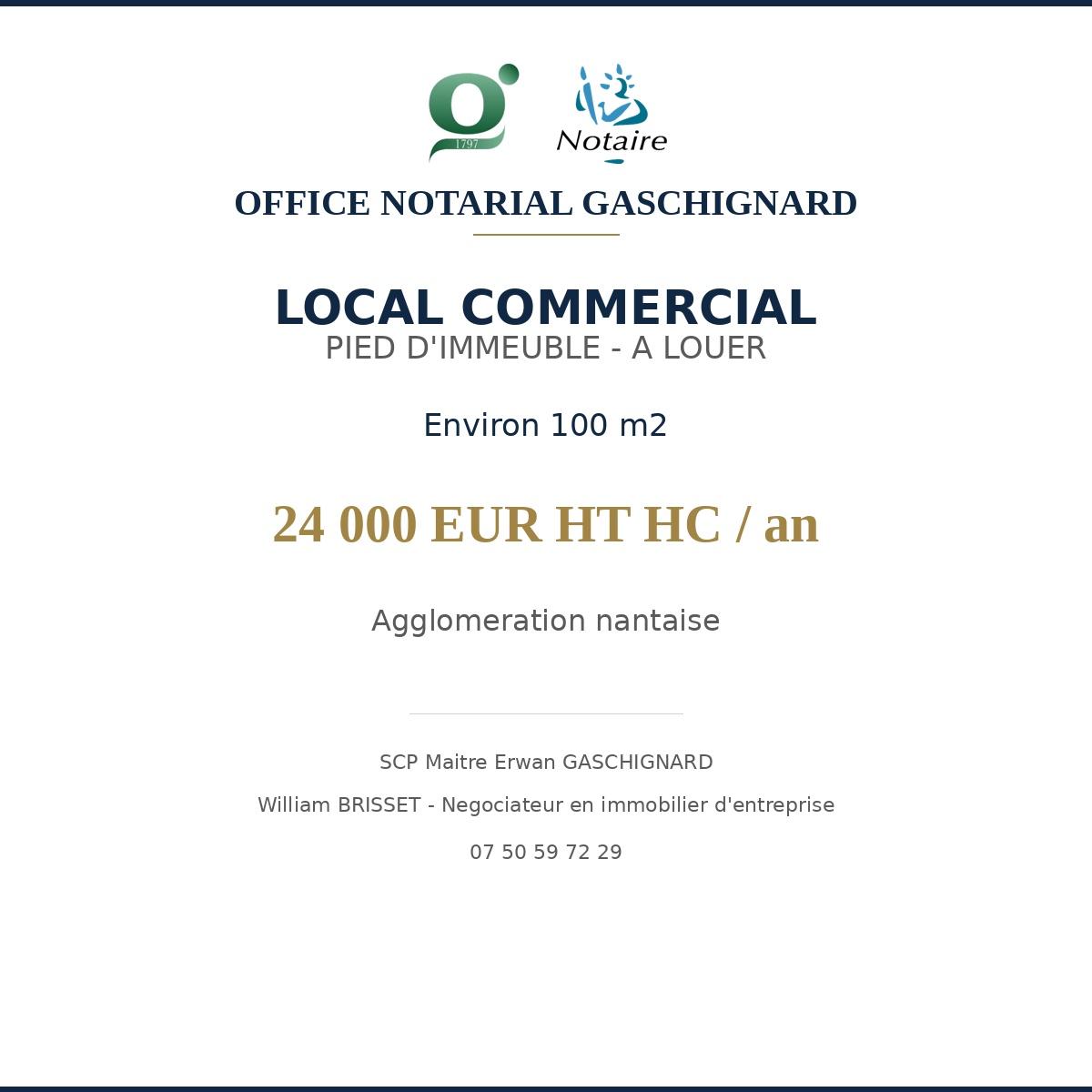 Réseau des notaires · à Vertou · 100 m² · 2 000 €/mois