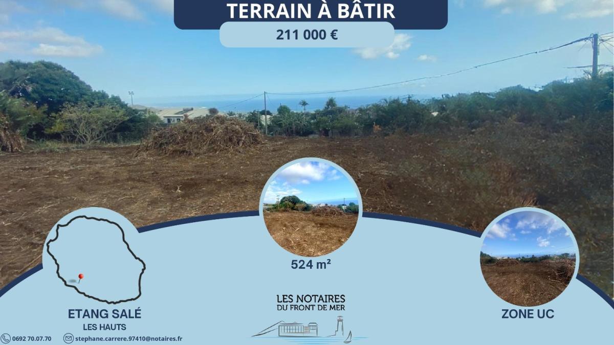 Ravine sèche Etang Sale Terrain avec vue, zone Uc · à L'Étang-Salé · 211 000 €