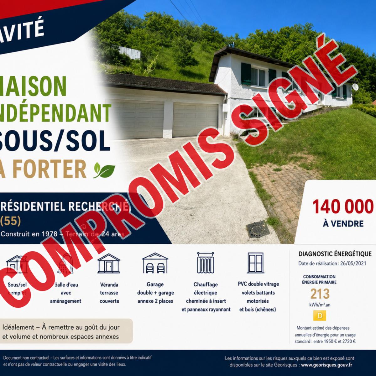 Maison 5 pièces 110 m² · à Bar-le-Duc · 109,6 m² · 148 500 €