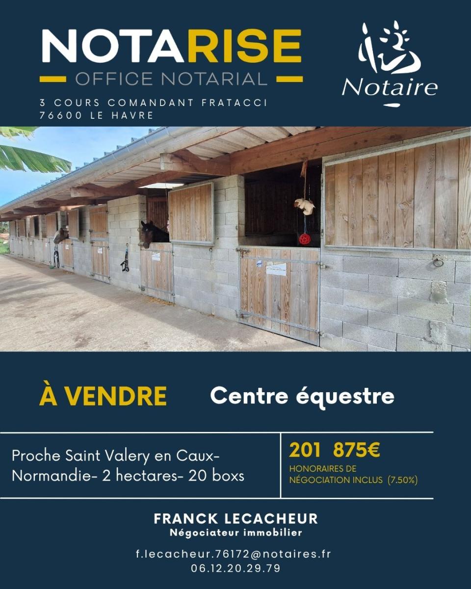 Centre equestre proche Saint Valery en caux · à Saint-Valery-en-Caux · 20 000 m² · 201 875 €